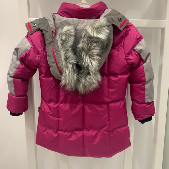 Deux par deux winter jacket pink and grey size 4 - Picture 6 of 6